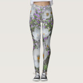 Crocus blancs Fleurs de printemps Leggings (Devant)