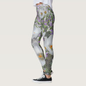 Crocus blancs Fleurs de printemps Leggings (Gauche)