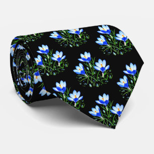 Crocus Bleus Cravate Noire