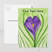 Crocus Briefkaart (Voorkant / Achterkant)