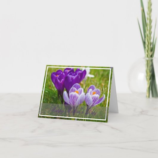 Crocus carte de printemps (Devant)