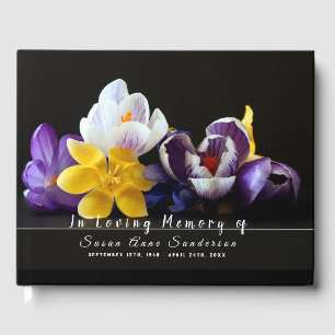 Crocus Flowers Funeral Memorial Livre d'or
