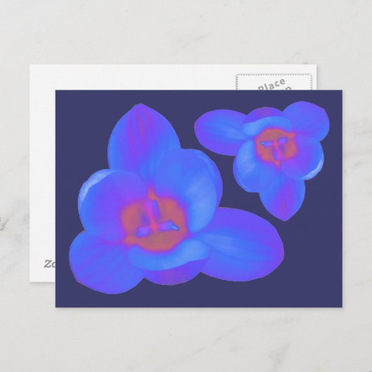 Crocus Flowers Hot en Cold Briefkaart (Voorkant / Achterkant)