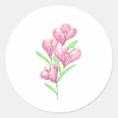 Crocus Flowers Ronde Sticker (Voorkant)