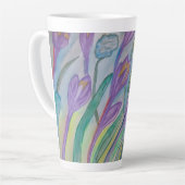 Crocus Latte Mug Abstrait au printemps (Angle gauche)