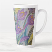 Crocus Latte Mug Abstrait au printemps (Droite)