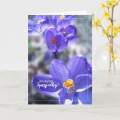 Crocus met hartgevoede sympathie foto kaart (Gele Bloem)