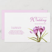 Crocus paarse floral bruiloft (Voorkant / Achterkant)