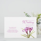 Crocus paarse floral bruiloft (Staand voorkant)