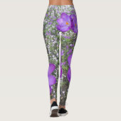 Crocus pourpres Fleurs de printemps Leggings (Dos)