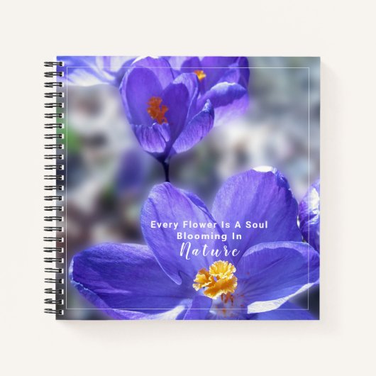 Crocus Purple Flowers Quote Notitieboek (Voorkant)
