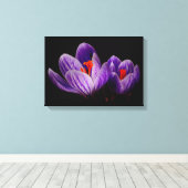 Crocus Silhouette Canvas Afdruk (Insitu (Houten vloer))