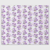 Crocus Spring Floral Pattern Cadeaupapier (Vlak)