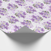 Crocus Spring Floral Pattern Cadeaupapier (Hoek)