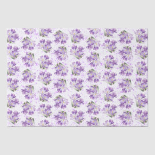Crocus Spring Floral Pattern Tissuepapier