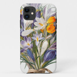 Crocus Spring Flower Botanische Bloemkunst iPhone 11 Hoesje