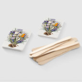 Crocus Spring Flower Botanische Bloemkunst Handwaaier (Niet-gemonteerd)