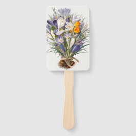 Crocus Spring Flower Botanische Bloemkunst Handwaaier