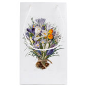 Crocus Spring Flower Botanische Bloemkunst Klein Cadeauzakje (Achterkant)