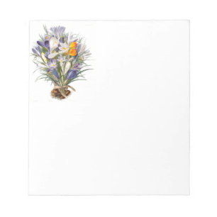 Crocus Spring Flower Botanische Bloemkunst Notitieblok