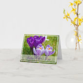 Crocus spring-kaart kaart (Gele Bloem)