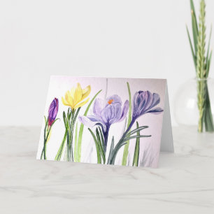 Crocus - Vierge à l'intérieur de la carte de voeux