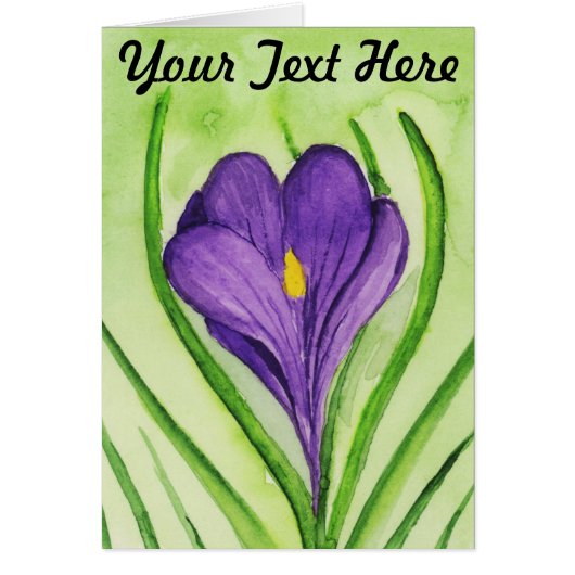Crocus Wenskaart (Voorkant)