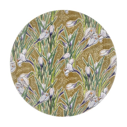 Crocuses Crocus Spring Flower Florence Pattern Oli Snijplank (Voorkant)