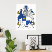 Croft Family Crest Poster (Thuiskantoor)