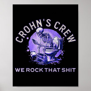 Crohns-bewustzijn SuprtFunny Crohns Toilet Humor Poster