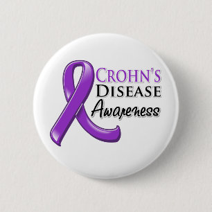Crohn's Disease Awareness Ribbon Ronde Button 5,7 Cm