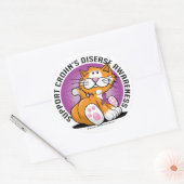 Crohn's Disease Cat Ronde Sticker (Envelop)