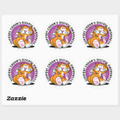 Crohn's Disease Cat Ronde Sticker (Vel)