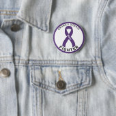Crohn's Disease Fighter Ribbon White Button (In situ)