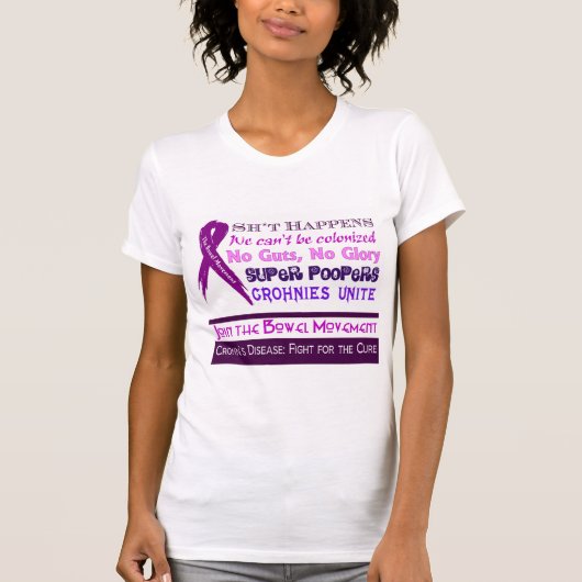 Crohn's Disease Humor T-shirt (Voorkant)