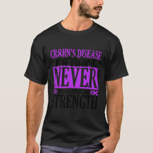 Crohn's Disease Warrior onderschat darmen nooit T-shirt