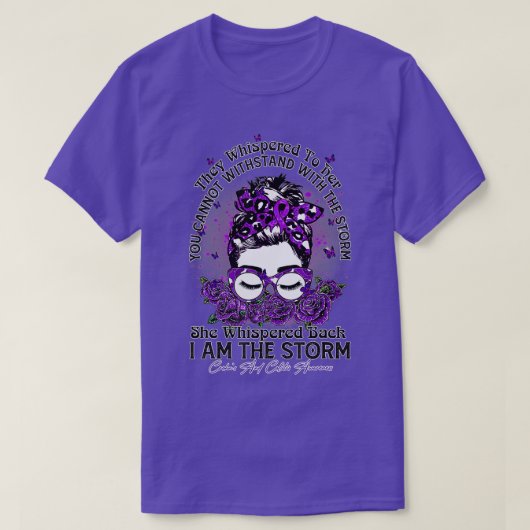 Crohn's en Colitis weten dat ik het storm rommelig T-shirt (Design voorkant)