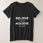 Croire à atteindre le texte de motivation (Design devant)