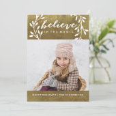 Croire à la magie | Carte Gold Shine Holiday (Debout devant)