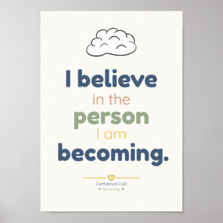 Croire | Affiche d'affirmation pour enfants