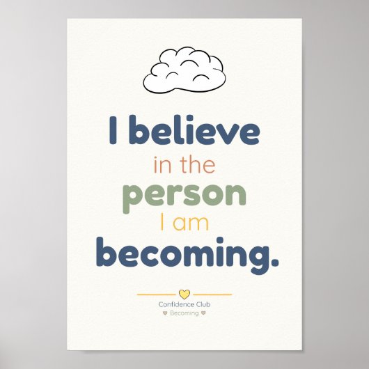 Croire | Affiche d'affirmation pour enfants (Devant)