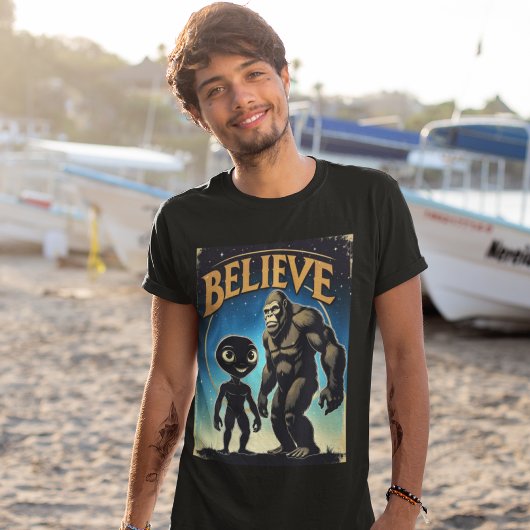 Croire au T-Shirt Alien Bigfoot Cryptide