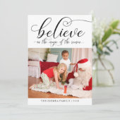 Croire Calligraphie Noël Carte photo (Debout devant)