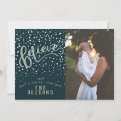 Croire Carte de vacances photo neige (Devant)