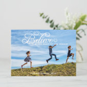 Croire | Carte photo de salutation moderne de vaca (Debout devant)