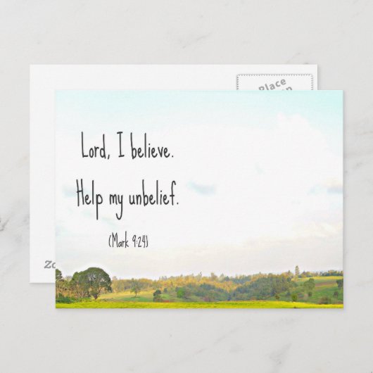 Croire carte postale (Devant / Derrière)