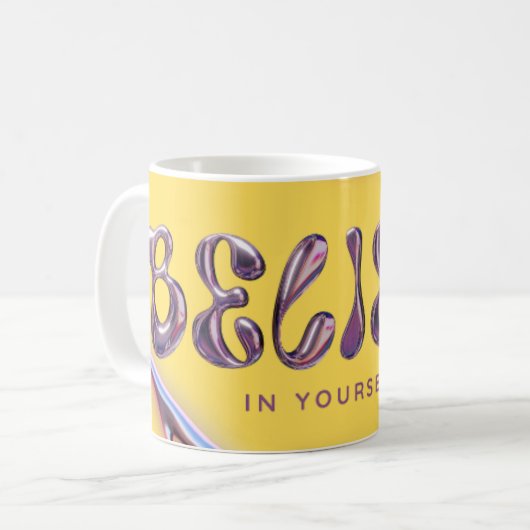 Croire" Citation Motivationnelle Mug (Devant gauche)