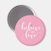 Croire en amour Valentine Calligraphie | Magnet (Recto/Verso)
