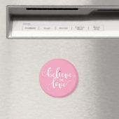 Croire en amour Valentine Calligraphie | Magnet (In Situ (Lave-vaisselle))