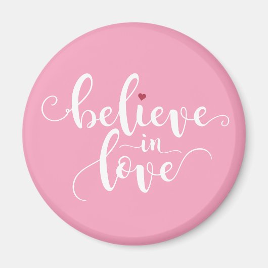 Croire en amour Valentine Calligraphie | Magnet (Devant)